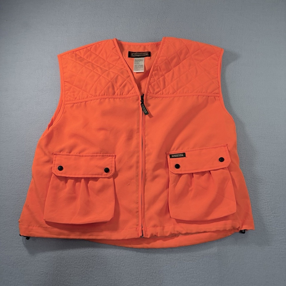Remington Vest Size XL Orange Hi Vis Hunting With Game Full Zip